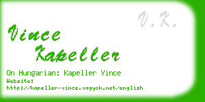 vince kapeller business card